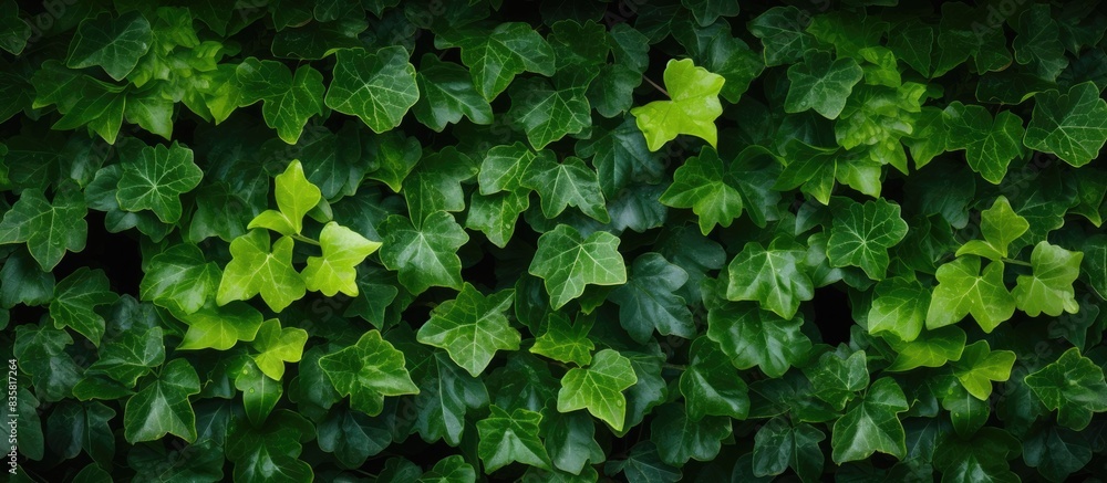 Texture background created by a wall of green leaves with copy space image. Texture background created by a wall of green leaves with copy space image.