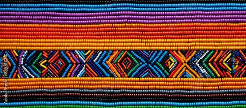 Distinct African pattern adorns a copy space image. © Ilgun