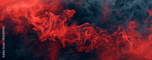 Abstract red and black smoke background