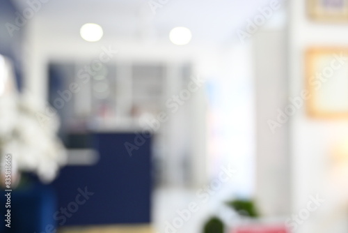 blur luxury in home, defocused clinic interior abstract background