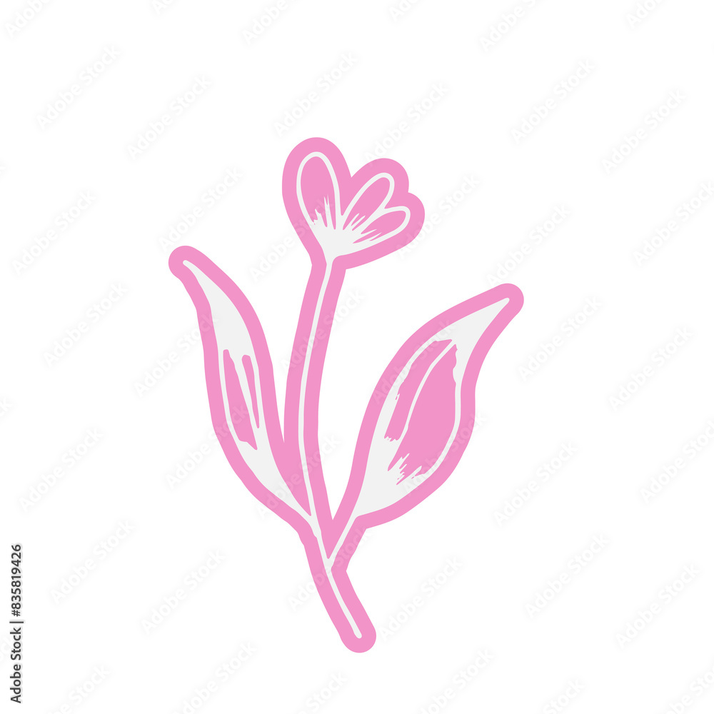 Naklejka premium Line Art Hand Drawn Doodle Abstract Sticker 