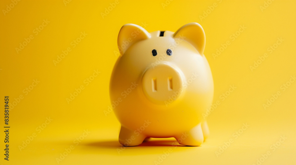 Yellow piggy bank, financial and money concept. Yellow piggy bank, financial and money concept.
