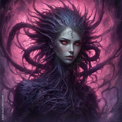 portrait of a woman with extentions