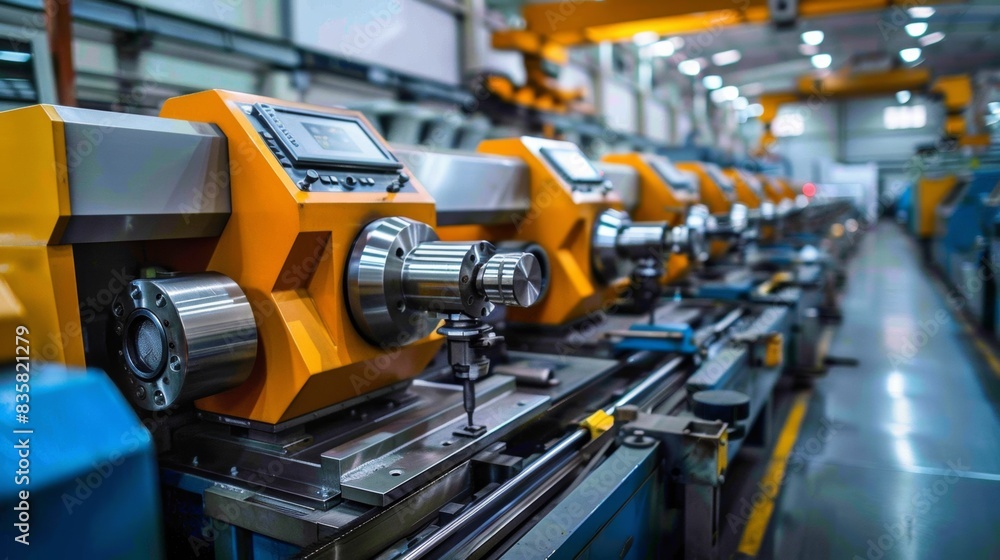 Factory with Operating Machines Factory with Operating Machines