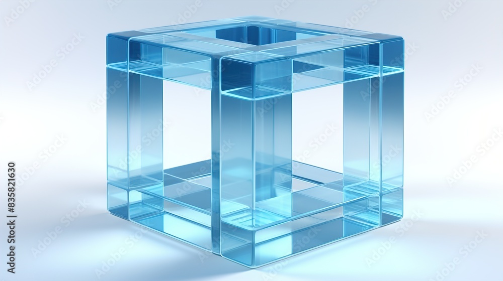 Obraz premium abstract blue cube