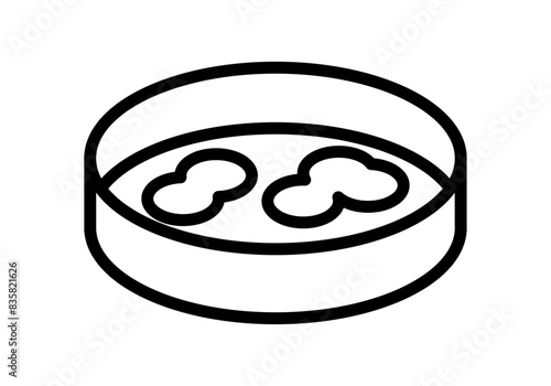 Icono negro prueba de laboratorio para análisis