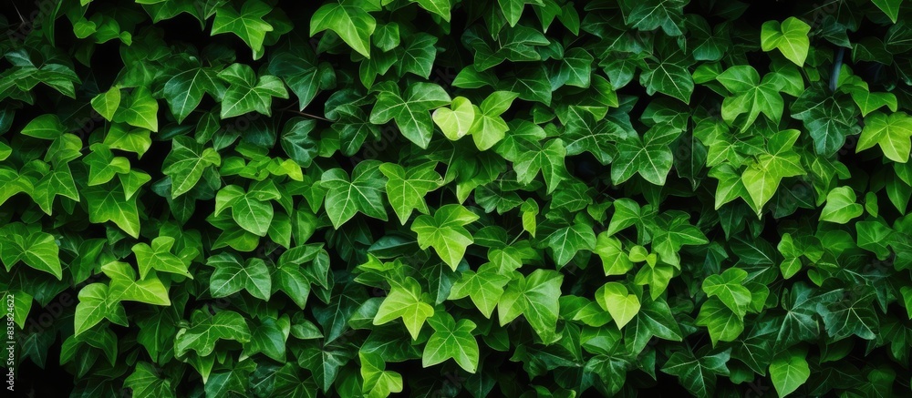 Texture background created by a wall of green leaves with copy space image. Texture background created by a wall of green leaves with copy space image.