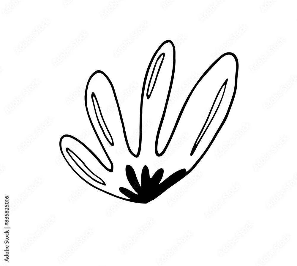 Line Art Hand Drawn Doodle Abstract Sticker Line Art Hand Drawn Doodle Abstract Sticker