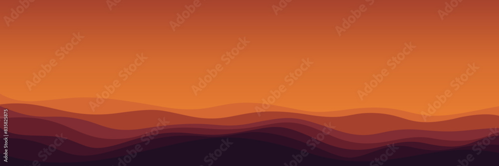 sunset gradient wave pattern minimalist vector illustration good for web banner, ads banner, booklet, wallpaper, background template, and advertising sunset gradient wave pattern minimalist vector illustration good for web banner, ads banner, booklet, wallpaper, background template, and advertising