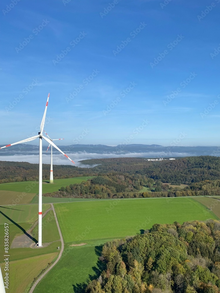 Obraz premium wind turbines farm