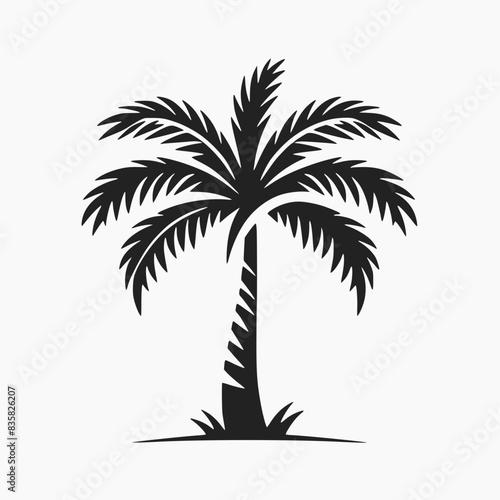 palm tree silhouette vector illustration isolated