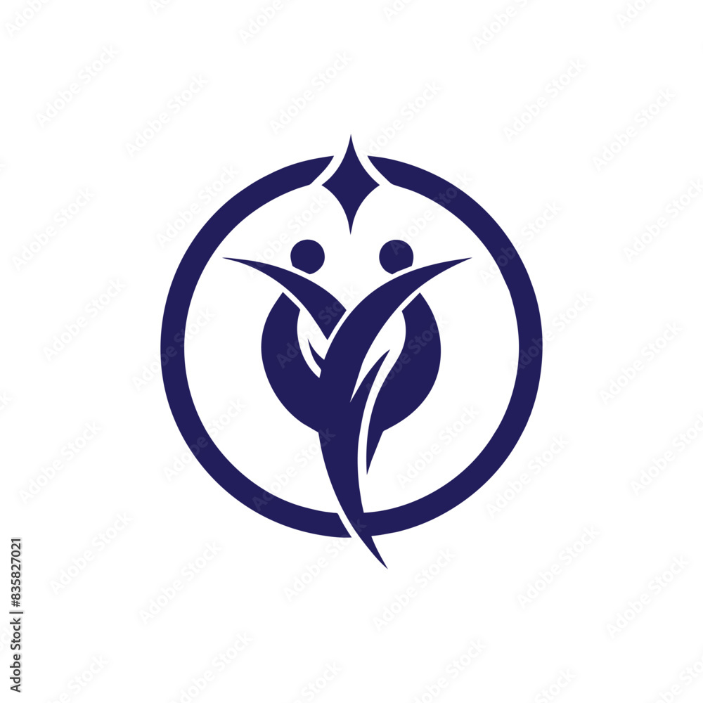 Minimalist logo psychology brand vector art illustration. Minimalist logo psychology brand vector art illustration.