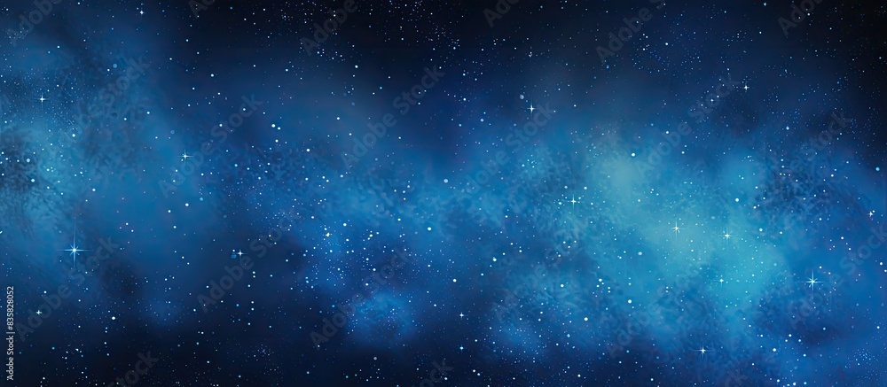 Fototapeta premium Starry sky captured with a long exposure photography technique, showcasing space stars against a dark background with copy space image.