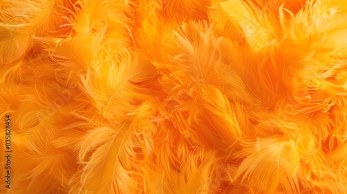 orange feathered background