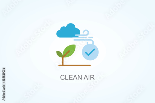 Clean Air Vector  Or Logo Sign Symbol Illustration