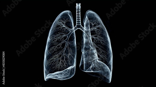 x ray of Transparent lung image photo