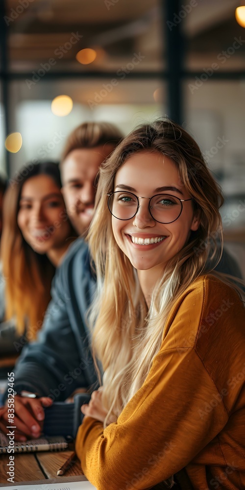 portrait of a group of young people smiling portrait of a group of young people smiling