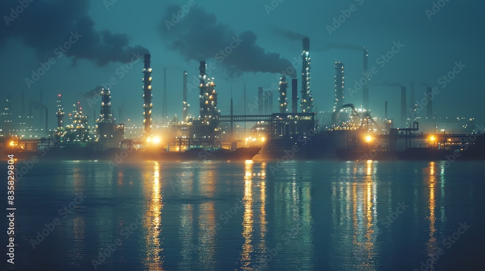 Fototapeta premium Industrial Background with Bridge Crane