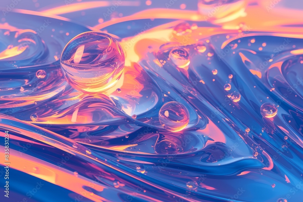 Obraz premium Abstract fluid design elements for creative projects