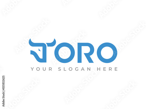 Toro, Bull Head Vector Icon Logo Template