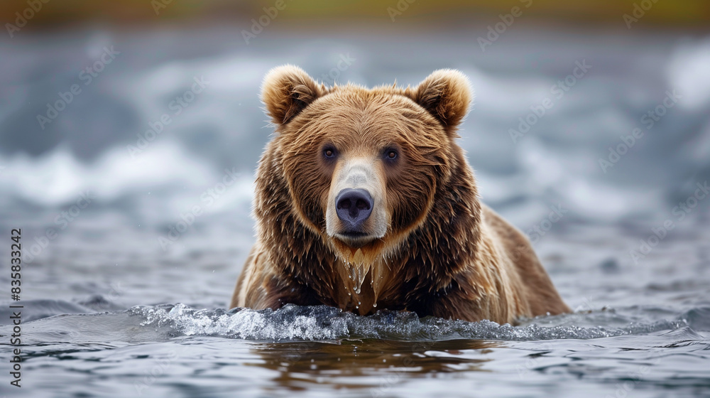 Brown Bear Cooling Off in Water Brown Bear Cooling Off in Water