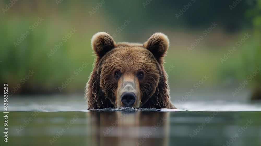 Brown Bear Cooling Off in Water Brown Bear Cooling Off in Water