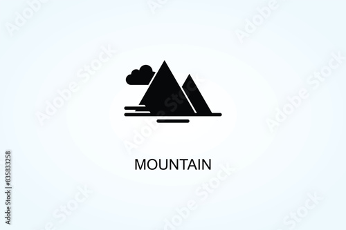 Mountain Vector  Or Logo Sign Symbol Illustration