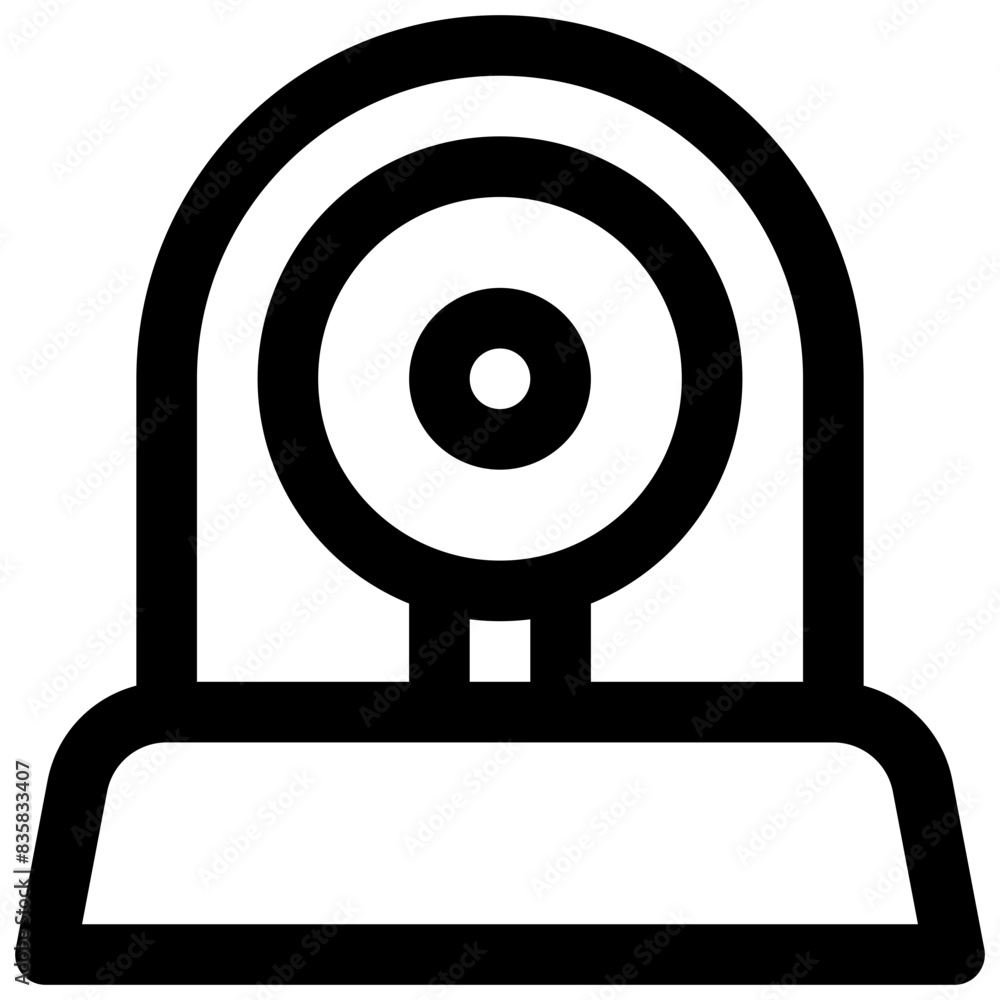 Alarm light. Editable stroke vector icon. Alarm light. Editable stroke vector icon.