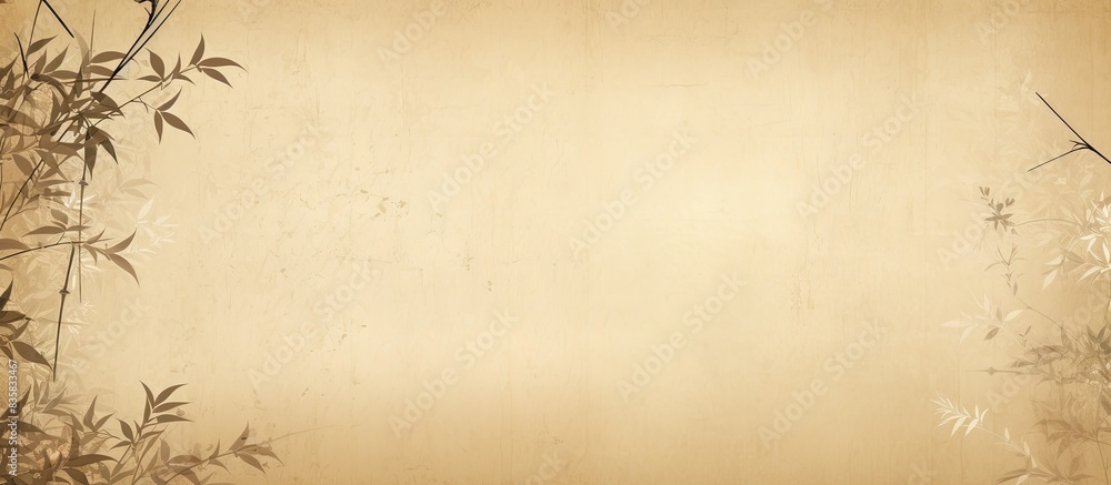 The background features a textured rice paper providing a unique visual element with copy space image available.