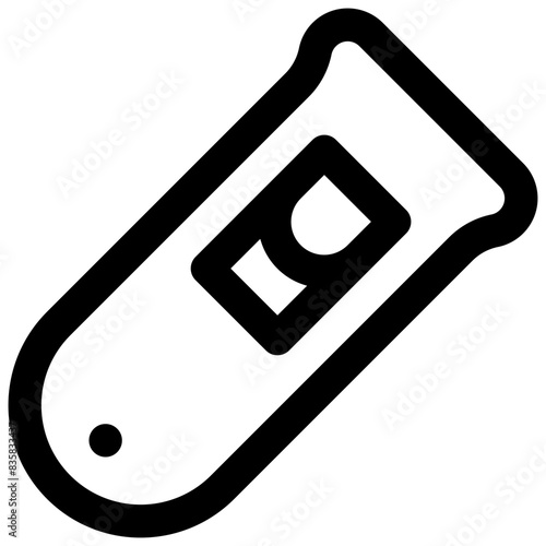 Emergency whistle. Editable stroke vector icon.