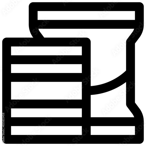 Food rations. Editable stroke vector icon.