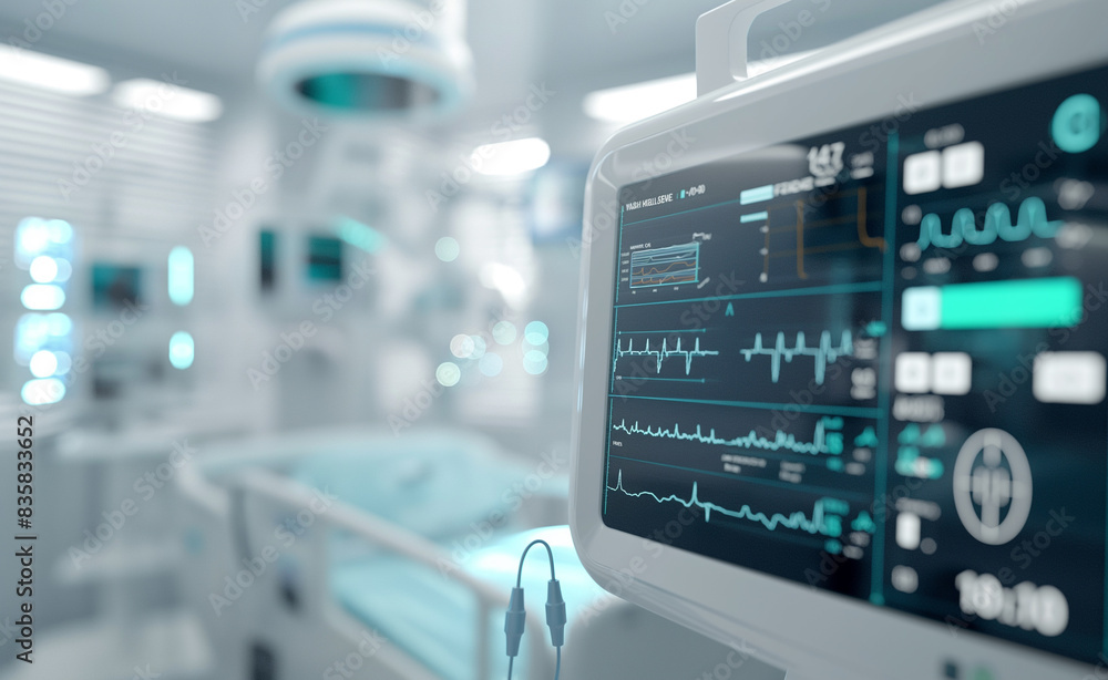 A medical device in a sterile, minimalist lab environment, featuring digital interface overlays displaying data and diagnostics, emphasizing the precision and advanced technology of the equipment. A medical device in a sterile, minimalist lab environment, featuring digital interface overlays displaying data and diagnostics, emphasizing the precision and advanced technology of the equipment.