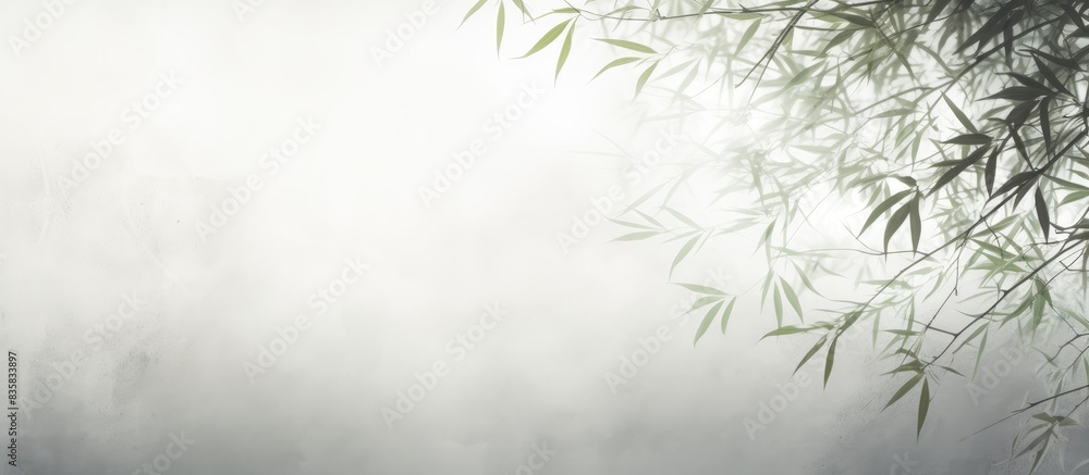 Neutral nature theme with abstract shadows of gray leaves on a white wall creating a background suitable for text placement, like a copy space image. Neutral nature theme with abstract shadows of gray leaves on a white wall creating a background suitable for text placement, like a copy space image.