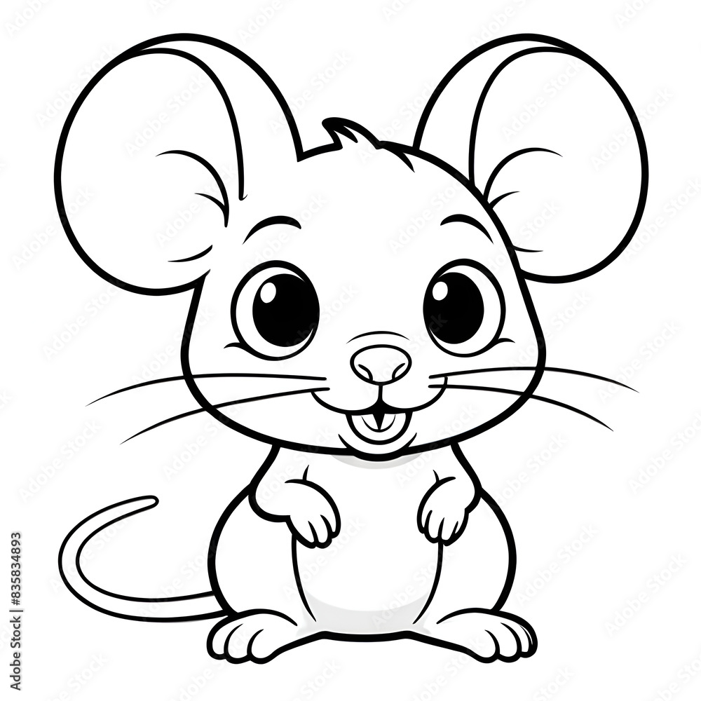 A rat in cartoon style. Cute mouse isolated on white background. Watercolor drawing, hand-drawn rat, coloring book, illustration. A rat in cartoon style. Cute mouse isolated on white background. Watercolor drawing, hand-drawn rat, coloring book, illustration.
