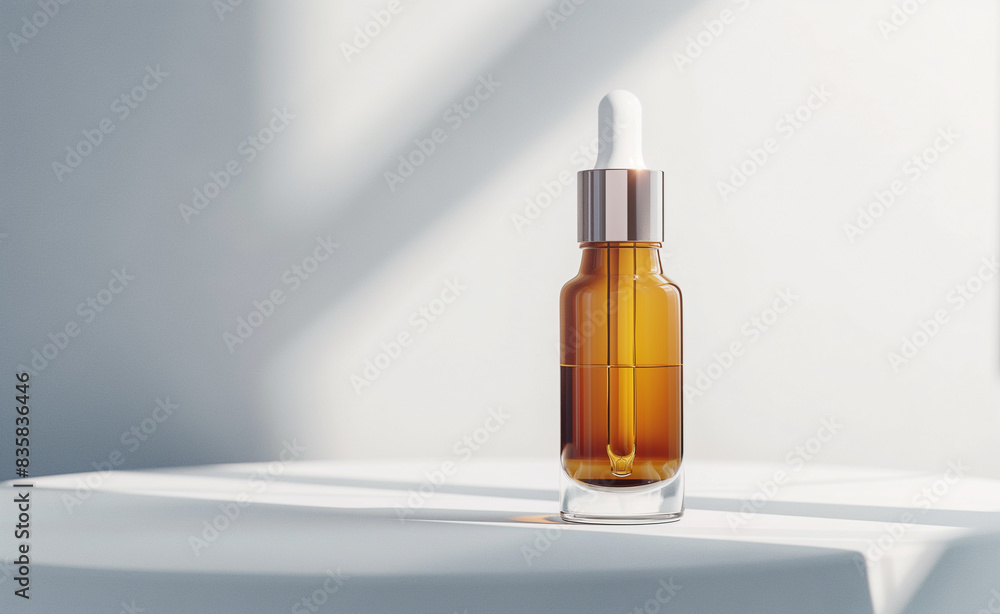 A bottle of rosemary oil, set against a clean, white background, highlighting its natural and beneficial properties, modern and soothing. A bottle of rosemary oil, set against a clean, white background, highlighting its natural and beneficial properties, modern and soothing.
