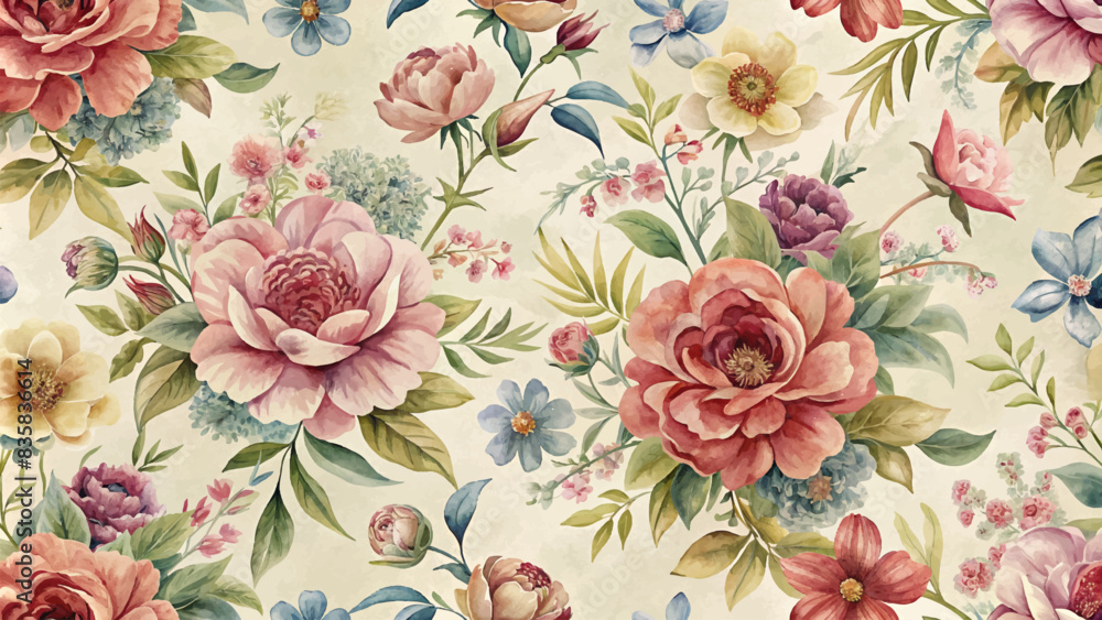 Pattern flower watercolor background Pattern flower watercolor background