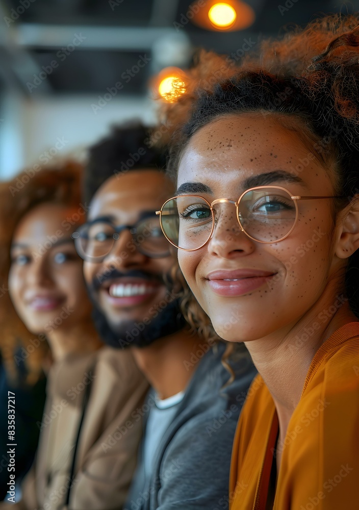 portrait of a group of young professionals smiling portrait of a group of young professionals smiling