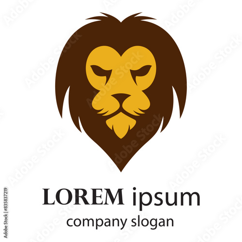 Elegant and dignified lion head logo design