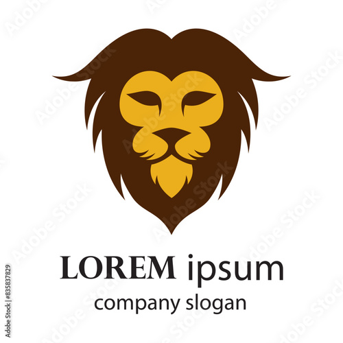 Elegant and dignified lion head logo design