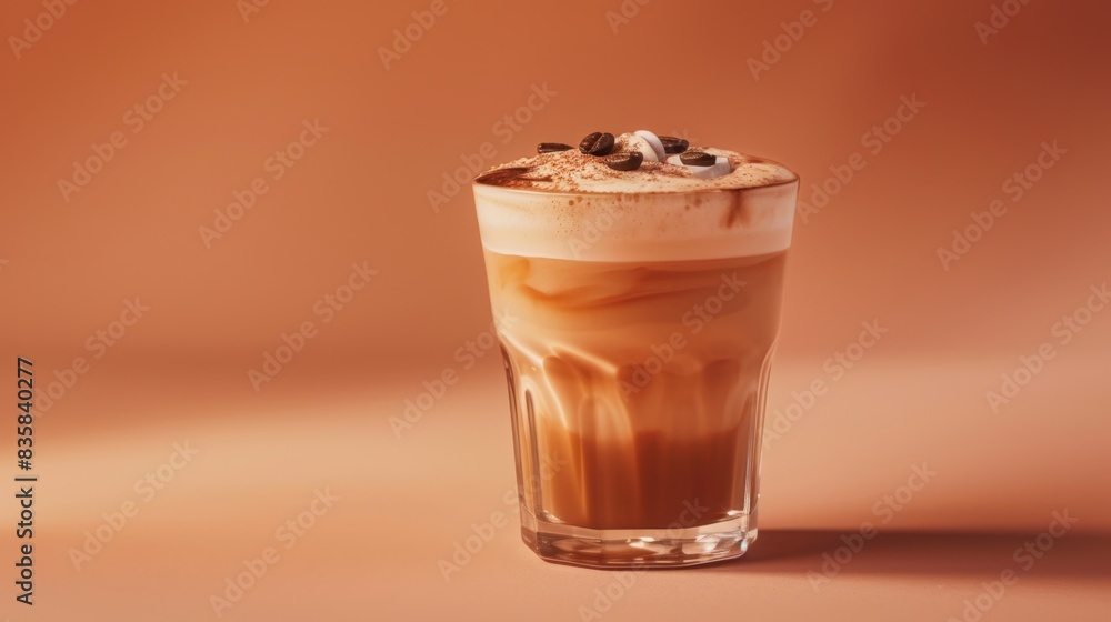 The iced latte with cream The iced latte with cream