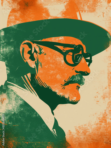 James Joyce Bloomsday Dublin Poster Illustration photo