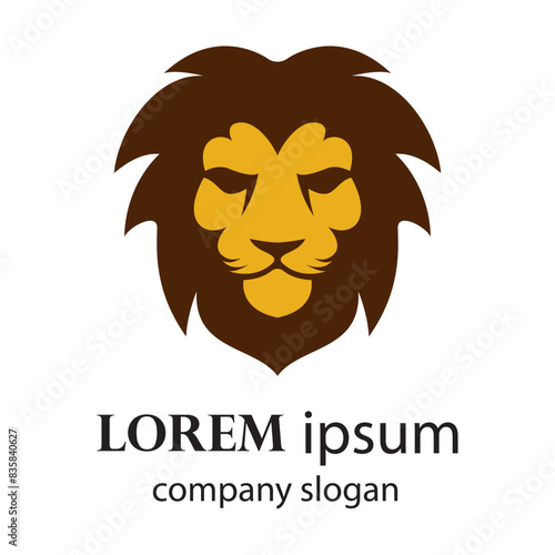 Elegant and dignified lion head logo design