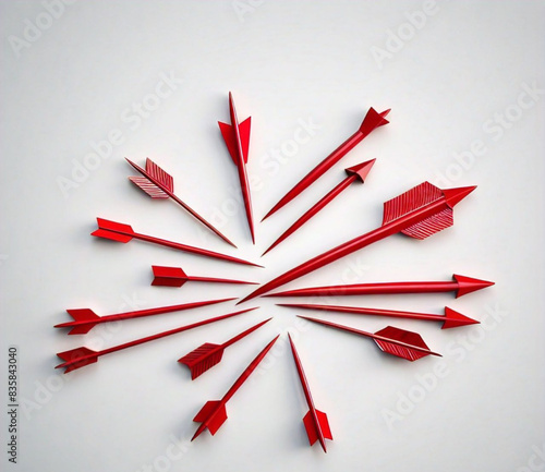 Wallpaper Mural red arrows on white background Torontodigital.ca