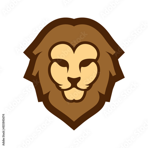 Elegant and dignified lion head logo design
