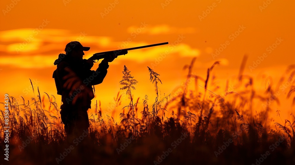 Bird Hunting Silhouette Bird Hunting Silhouette