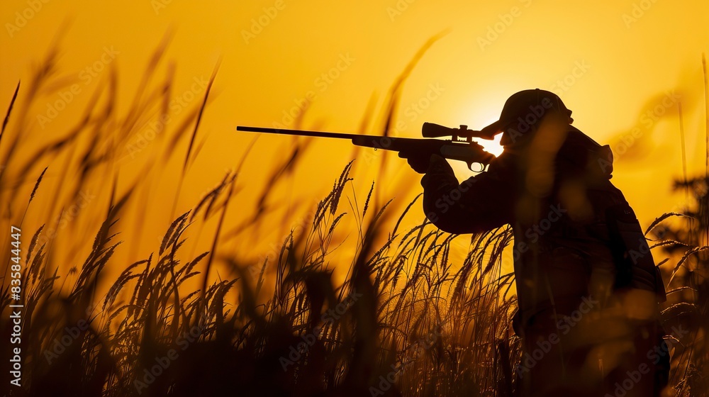 Bird Hunting Silhouette Bird Hunting Silhouette