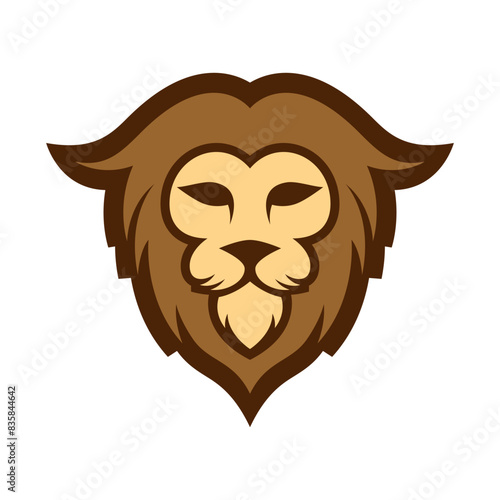 Elegant and dignified lion head logo design