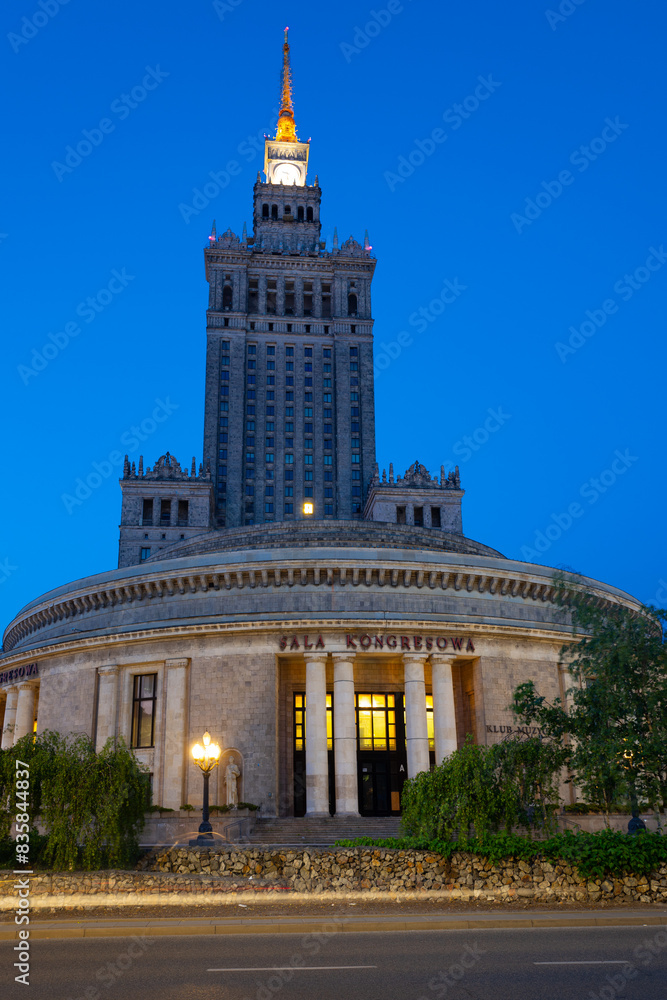 Obraz premium 2023-06-07; evening Palace of Culture city center, Warsaw Poland