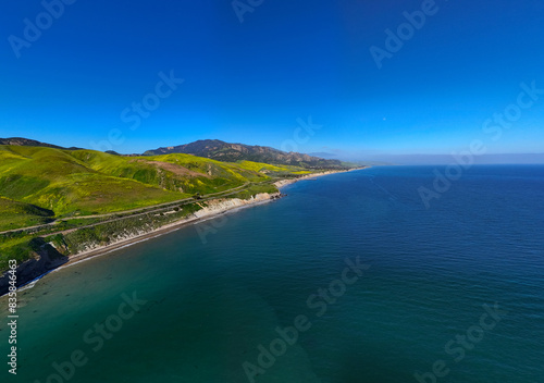Aerial View of Gaviota Beach, Santa Barbara County, California