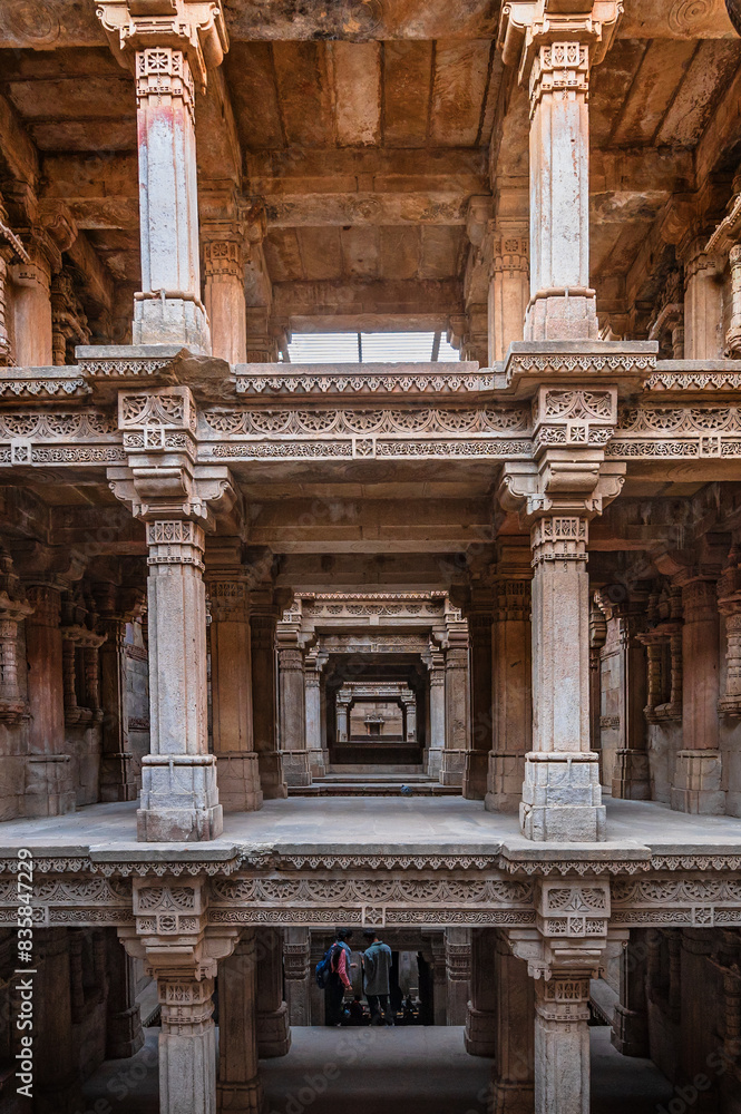 Adalaj Stepwell or Rudabai Stepwell is a stepwell located in the small town of Adalaj, close to Gandhinagar city in the Indian state of Gujarat, India. Adalaj Stepwell or Rudabai Stepwell is a stepwell located in the small town of Adalaj, close to Gandhinagar city in the Indian state of Gujarat, India.